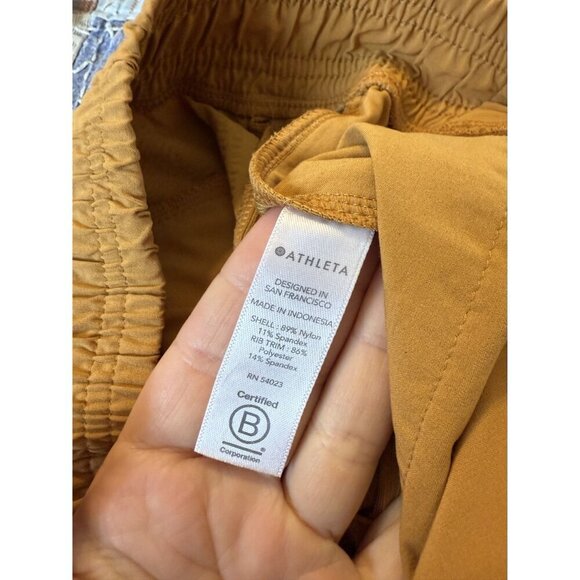 Athleta Textured Brooklyn Jogger Tuscan Gold Travel Lightweight Size 8 - Picture 6 of 6
